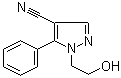 structure of CAS# 27328-72-9, 1-(2-羟乙基)-5-苯基-1H-吡唑-4-甲腈