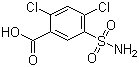structure of CAS# 2736-23-4, 2,4-二氯-5-磺酰胺基苯甲酸