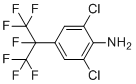 structure of CAS# 273735-64-1, 2,6-Dichloro-4-(1,1,1,2,3,3,3-heptafluoropropan-2-yl)aniline