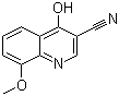 structure of CAS# 27374-82-9, 4-羟基-8-甲氧基-3-氰基喹啉