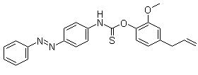 CAS # 2744-83-4, [4-(4-Phenylazo)phenyl]-carbamothioic acid O-[2-methoxy-4-(2-propenyl)phenyl] ester