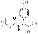structure of CAS# 27460-85-1, (alphaR)-alpha-[[(1,1-二甲基乙氧基)羰基]氨基]-4-羟基苯乙酸