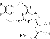 structure of CAS# 274693-27-5, Ticagrelor