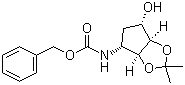 N-[(3aS,4R,6S,6aR)-四氢-6-羟基-2,2-二甲基-4H-环戊烯并-1,3-二氧戊环-4-基]氨基甲酸苄酯分子结构 (CAS 274693-53-7)