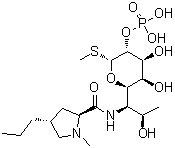 CAS # 27480-30-4, Lincomycin 2-phosphate, (2S-trans)-methyl 6,8-dideoxy-6-[[(1-methyl-4-propyl-2-pyrrolidinyl)carbonyl]amino]-1-thio-D-erythro-alpha-D-galacto-Octopyranoside 2-(dihydrogen phosphate)