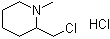 2-氯甲基-1-甲基哌啶盐酸盐分子结构 (CAS 27483-92-7)