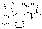 structure of CAS# 27486-87-9, N-乙酰基-S-三苯甲基-L-半胱氨酸