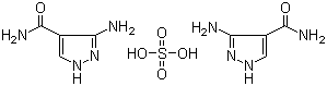 3-氨基-4-甲酰胺基吡唑半硫酸盐分子结构 (CAS 27511-79-1)