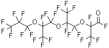 structure of CAS# 27639-98-1, Perfluoro(2,5,8-trimethyl-3,6,9-trioxadodecanoyl) fluoride