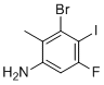 3-溴-5-氟-4-碘-2-甲基苯胺分子结构 (CAS 2765413-92-9)