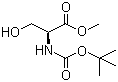 Boc-L-丝氨酸甲酯分子结构 (CAS 2766-43-0)