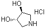 (3S,4S)-吡咯烷-3,4-二醇盐酸盐分子结构 (CAS 276862-76-1)