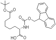 (S)-2-Fmoc-氨基辛二酸 8-叔丁酯分子结构 (CAS 276869-41-1)