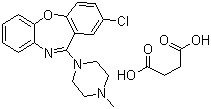 CAS # 27833-64-3, Loxapine succinate salt, Succinic acid 2-chloro-11-(4-methylpiperazin-1-yl)dibenz[b,f][1,4]oxazepine salt