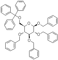 苄基 2,3,4-三-O-苄基-6-O-三苯甲基-beta-D-吡喃葡萄糖苷分子结构 (CAS 27851-28-1)