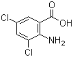 structure of CAS# 2789-92-6, 2-氨基-3,5-二氯苯甲酸