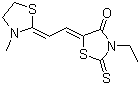 3-乙基-5-((3-甲基噻唑烷-2-亚基)乙亚基)罗丹宁分子结构 (CAS 27930-87-6)