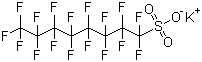 structure of CAS# 2795-39-3, Potassium heptadecafluoro-1-octanesulfonate