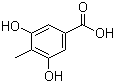 structure of CAS# 28026-96-2, 3,5-Dihydroxy-4-methylbenzoic acid