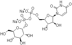 structure of CAS# 28053-08-9, Uridine 5'-diphosphoglucose disodium salt