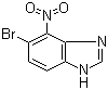5-溴-4-硝基-1H-苯并咪唑分子结构 (CAS 281190-51-0)