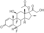 CAS # 2823-42-9, Flumethasone-17-acetate, 6a,9-Difluoro-11b,17,21-trihydroxy-16a-methylpregna-1,4-diene-3,20-dione 21-acetate