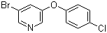 structure of CAS# 28232-66-8, 3-溴-5-(4-氯苯氧基)吡啶