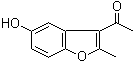 structure of CAS# 28241-99-8, 2-Methyl-3-acetyl-5-hydroxybenzofuran