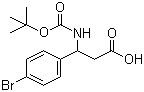 N-叔丁氧羰基-3-氨基-3-(4'-溴苯基)丙酸分子结构 (CAS 282524-86-1)