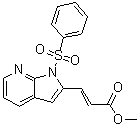 (2E)-3-[1-(苯磺酰基)-1H-吡咯并[2,3-b]吡啶-2-基]-2-丙烯酸甲酯分子结构 (CAS 282734-70-7)