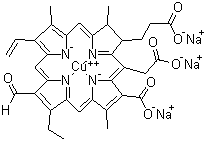 structure of CAS# 28302-36-5, Sodium copper chlorophyllin