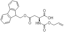 CAS # 283170-10-5, Fmoc-Asp(OAll)-OH, N-[(2-Propen-1-yloxy)carbonyl]-L-aspartic acid 4-(9H-fluoren-9-ylmethyl) ester