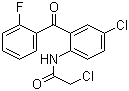 CAS # 2836-40-0, 2-Chloro-N-[4-chloro-2-(2-fluorobenzoyl)phenyl]acetamide
