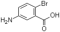 structure of CAS# 2840-02-0, 5-Amino-2-bromobenzoic acid