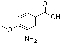 structure of CAS# 2840-26-8, 3-Amino-4-methoxybenzoic acid