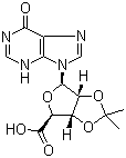 structure of CAS# 28440-13-3, 2',3'-O-异亚丙基肌苷-5'-甲酸