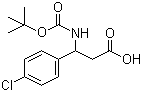 N-叔丁氧羰基-3-氨基-3-(4'-氯苯基)丙酸分子结构 (CAS 284493-65-8)