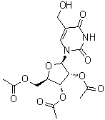 5-(羟甲基)尿苷 2',3',5'-三乙酸酯分子结构 (CAS 285549-57-7)