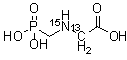 N-(膦酰甲基)甘氨酸-2-<sup>13</sup>C-<sup>15</sup>N分子结构 (CAS 285978-24-7)