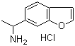 alpha-甲基-6-苯并呋喃乙胺盐酸盐分子结构 (CAS 286834-84-2)