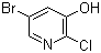 5-溴-2-氯吡啶-3-醇分子结构 (CAS 286946-77-8)