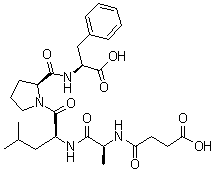 N-(3-羧基-1-氧代丙基)-L-丙氨酰-L-亮氨酰-L-脯氨酰-L-苯丙氨酸分子结构 (CAS 287379-73-1)