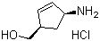 (1R,4S)-4-氨基-2-环戊烯-1-甲醇盐酸盐分子结构 (CAS 287717-44-6)