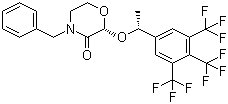 structure of CAS# 287930-75-0, (2R)-4-苄基-2-[(1R)-1-[3,5-双(三氟甲基)苯基]乙氧基]吗啉-3-酮