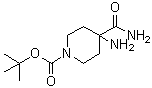 4-氨基-4-氨基甲酰基哌啶-1-羧酸叔丁酯分子结构 (CAS 288154-18-7)
