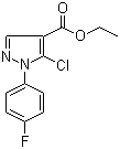 structure of CAS# 288252-75-5, 5-Chloro-1-(4-fluorophenyl)-1H-pyrazole-4-carboxylic acid ethyl ester