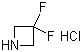 3,3-二氟氮杂环丁烷盐酸盐分子结构 (CAS 288315-03-7)