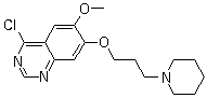 4-氯-6-甲氧基-7-(3-哌啶丙氧基)喹唑啉分子结构 (CAS 288383-71-1)