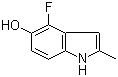 4-氟-5-羟基-2-甲基吲哚分子结构 (CAS 288385-88-6)