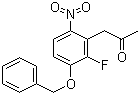 structure of CAS# 288385-98-8, 3-Acetylmethyl-1-benzyloxy-2-fluoro-4-nitrobenzene